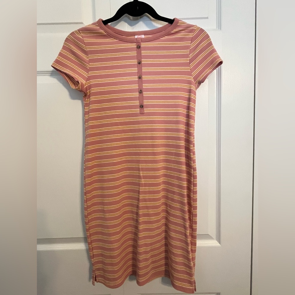 Wonder Nation Pink and Yellow Striped Dress